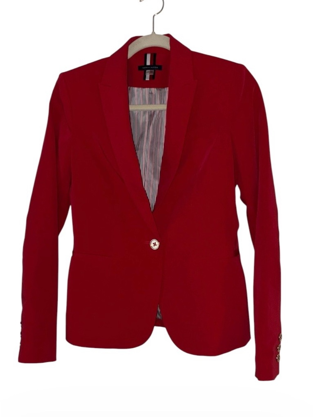 NWT Tommy Hilfiger women's Red Single Button Blazer Sz 2 blazer